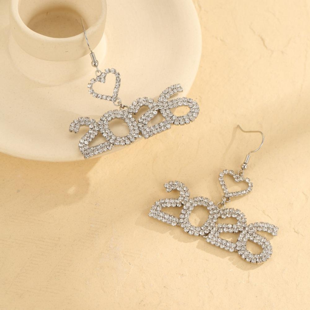 Crystal Drop Earrings High-Quality 2026 Earrings Rhinestone Earrings Long For Women'S Jewelry Christmas Party Special Events