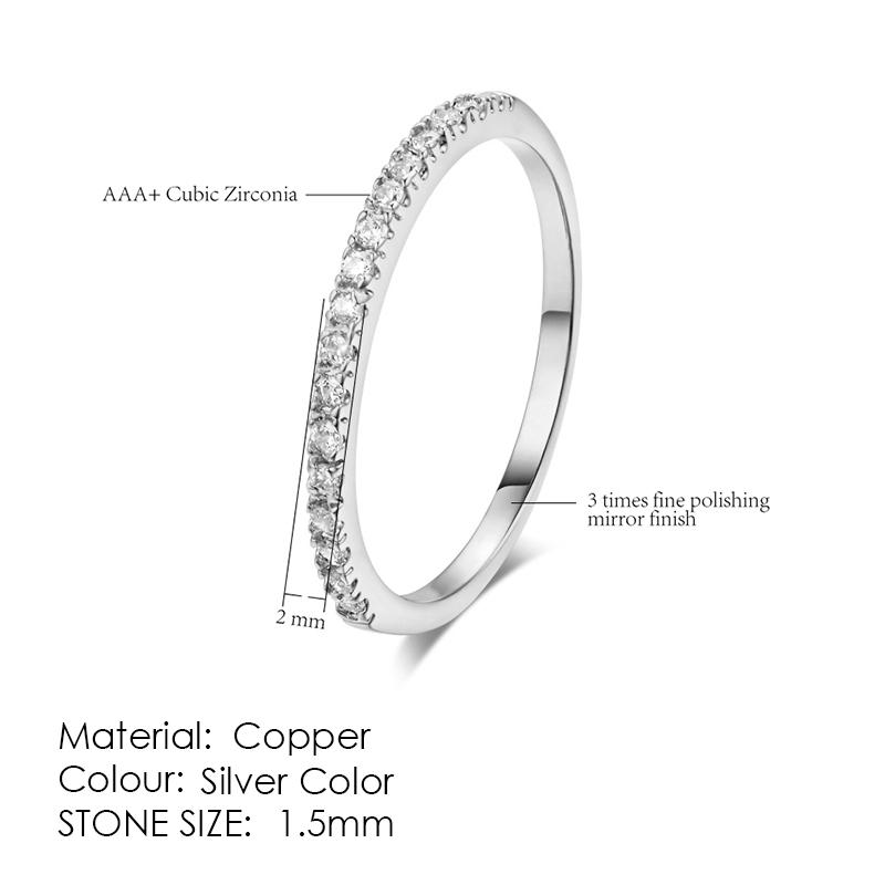 ZHOUYANG Ring For Women Simple Style Thin Rings Micro-inserts Cubic Zirconia Austrian crystal Fashion Jewelry R421 R062