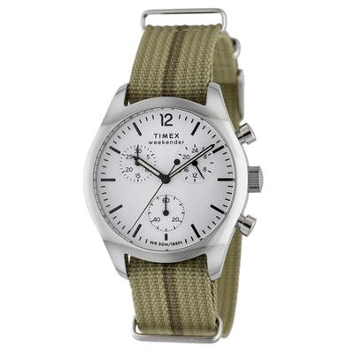 TIMEX Weekender New England Кварцевые 5 АТМ Водозащита Минеральное Стекло Белый Циферблат TW2Y15700 Мужские Часы, Механизм, Водозащита, Стекло, Циферблат, [Оригинал]