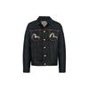 Evisu Seagull And Eagle Logo Embroidered Denim Jacket Men jackets Denim-Blue 2EAHTM0DJ213LF