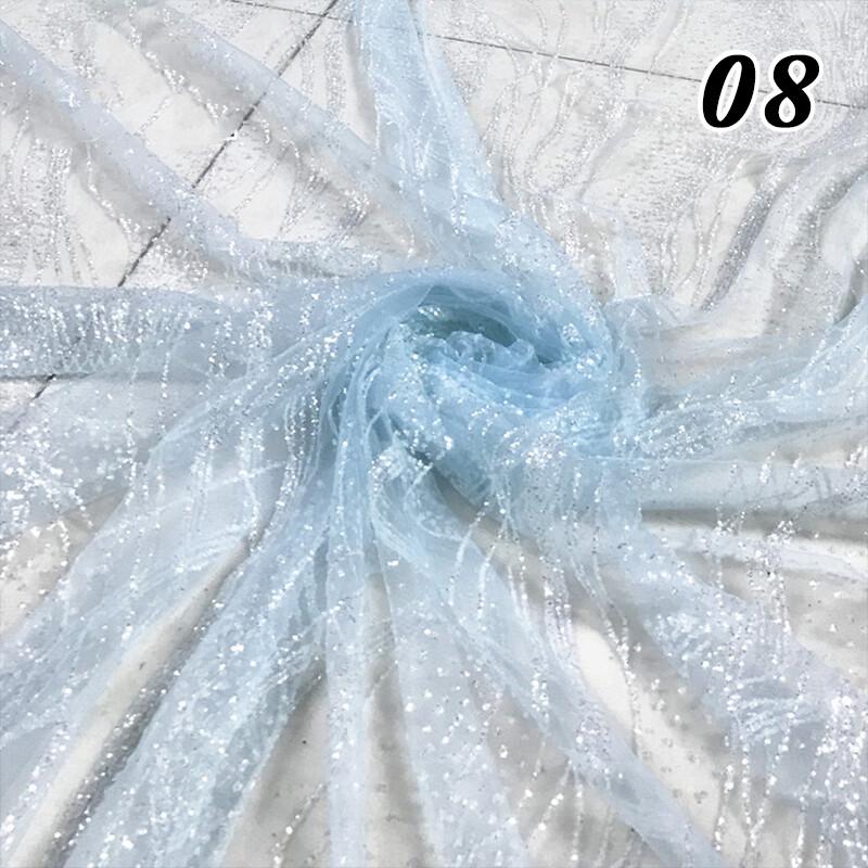 50x130 см Бронзирующий Глиттерный Пайеточный Волнистый Кружевной Ткань Материал для Свадебного Платья DIY Женское Платье Костюм Швейный Материал Одежды