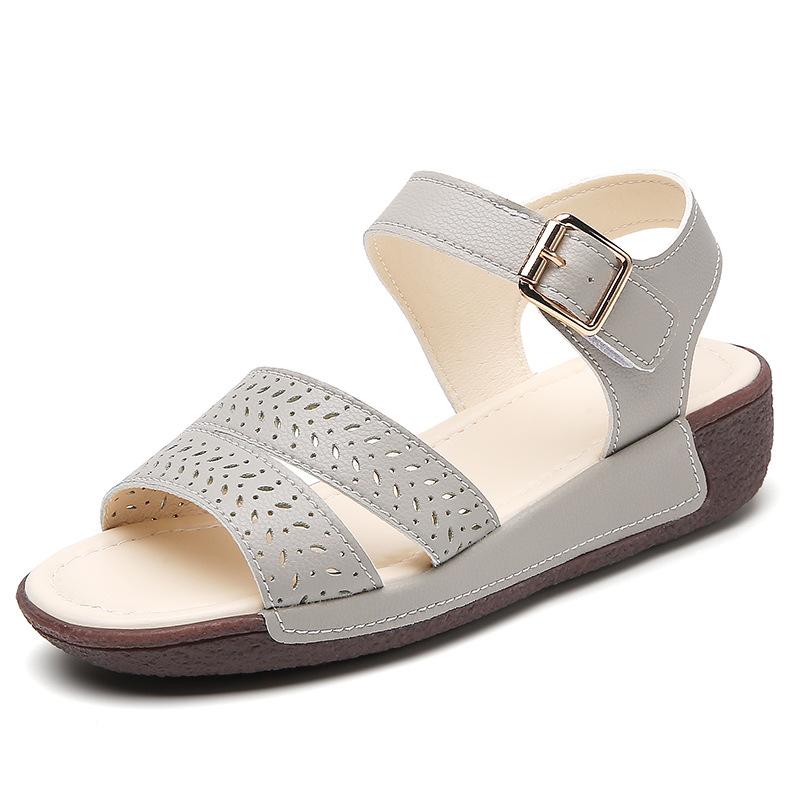 Platform Sandals Women's Summer Wedge Heel Middle Mom Sandals Women's Outer Sandals Women