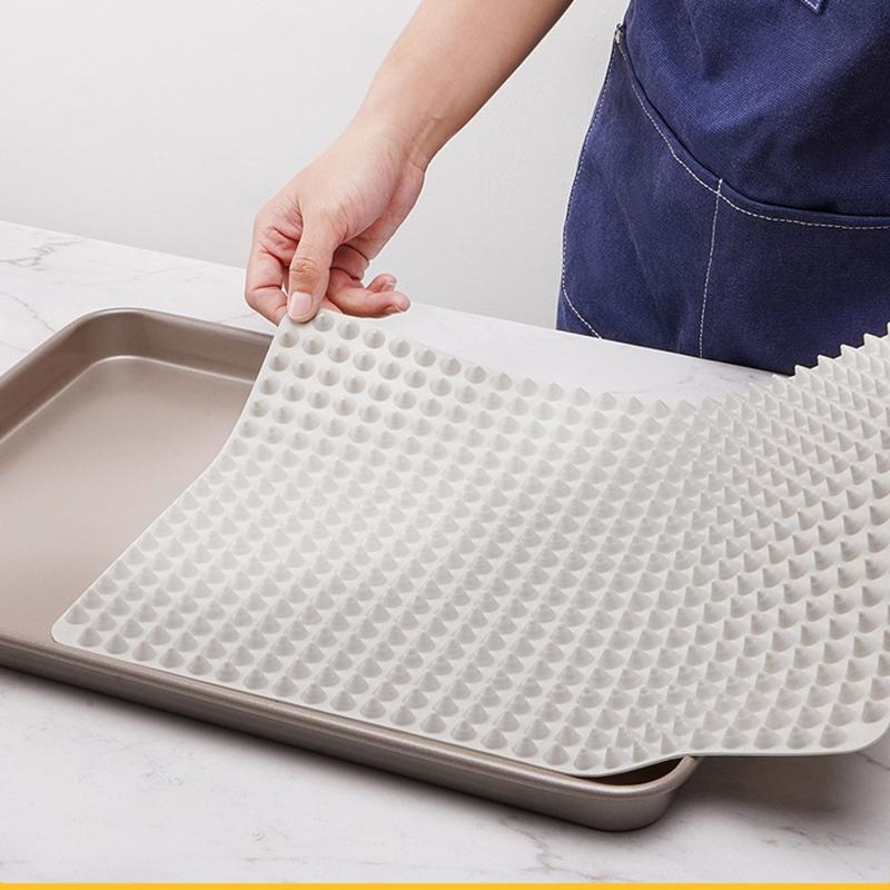 Силиконовый коврик для выпечки Пирамидальные листы Антипригарный коврик для выпечки Противень для приготовления, выпечки и жарки Можно мыть в посудомоечной машине