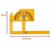 Многофункциональный угломер Транспортир 2 фиксатора рычага 4 шкалы Подвижная угловая линейка Пластиковые угловые инструменты