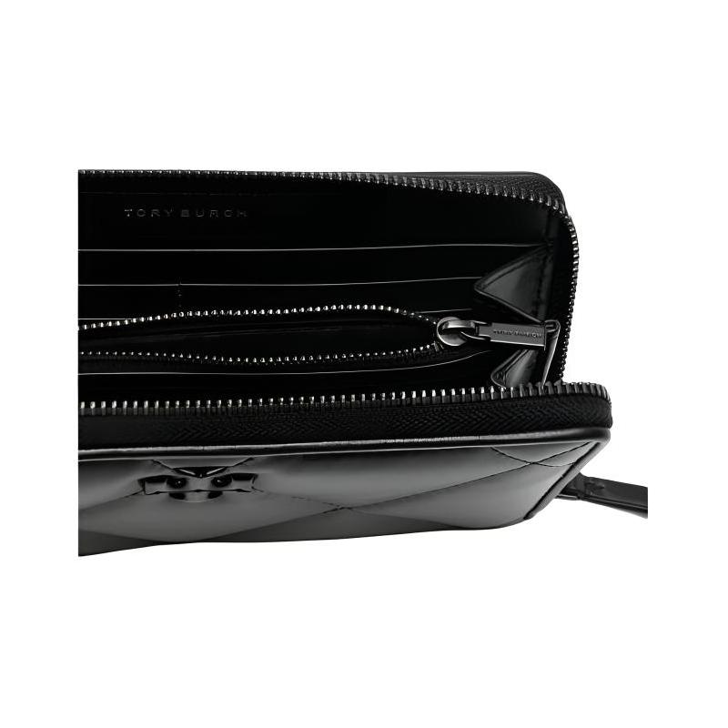 TORY BURCH Kira Classic Diamond Embossed Leather Wallet Women's Black 174547-001