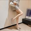 Pointed Crystal High Heels Women's 2025 New Temperament Thin Heel RV Square Buckle Rhinestone Main Wedding Shoes Bridal Shoes