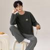 Thickened couple pajamas long-sleeved thick German velvet large-size home autumn and winter men's and women's warm loungewear suits can be worn 