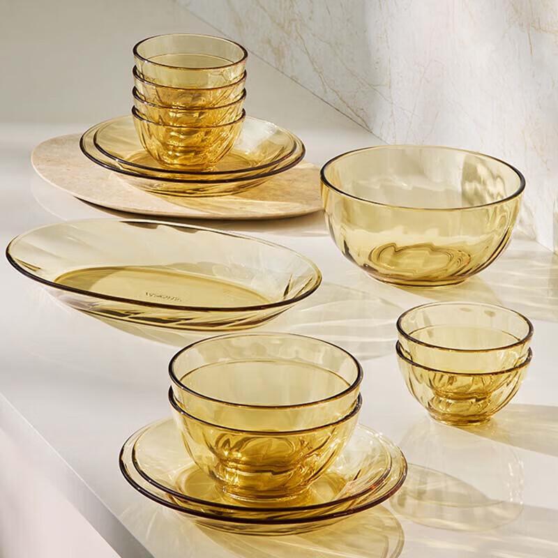 VISIONS Corning Crystal Clear Glass Dinnerware Set