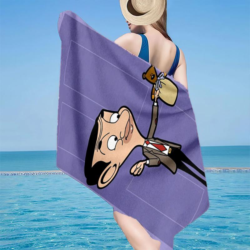 Mr. Bean's Adventure Beach Towel, Super Soft Microfiber, Gift for Her/Him, Birthday, for Pool, Beach, Travel, Home Decor Fan gifts