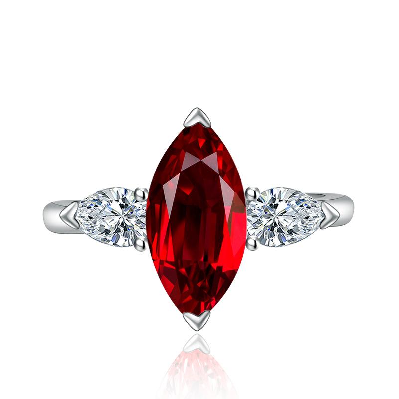 BELLA BOX Открывающиеся кольца изменяемого размера для женщин 7*14 мм с цирконом, ювелирные изделия для помолвки, подарок