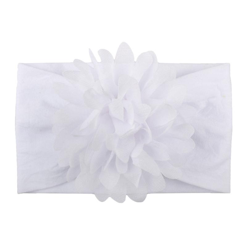 Baby Headband Flower Design Solid Color Baby Girls Hairband