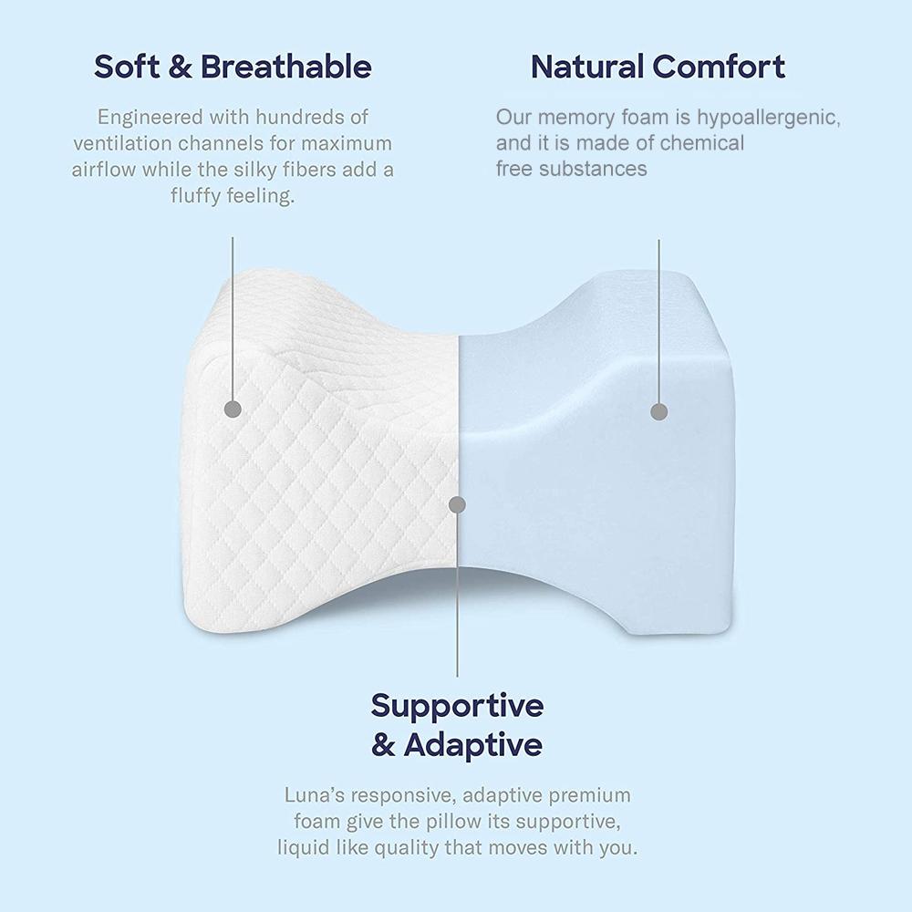 1Pcs Square Memory Cotton Pregnant Women Leg Pillow Knee Pillow Side Sleep Clip Leg Decompression Office Unisex