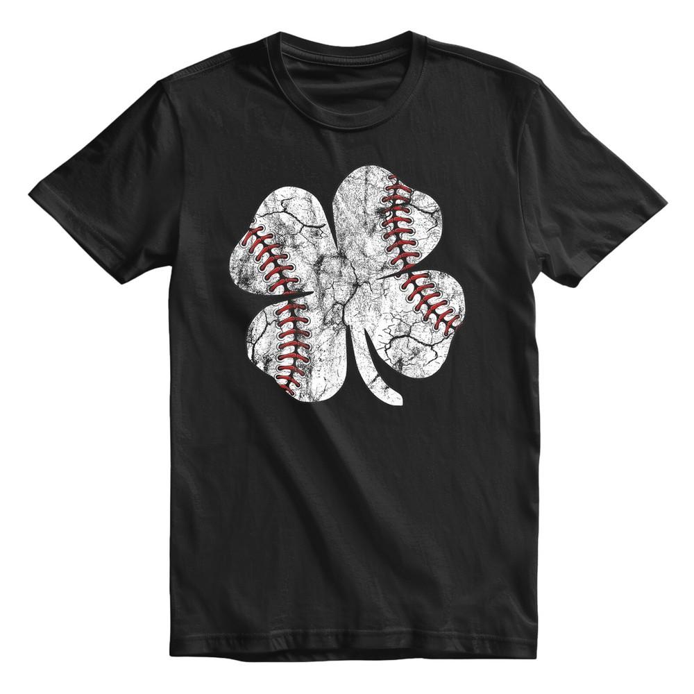 Забавная футболка с бейсболом-клевером на День святого Патрика для мужчин и женщин, футболка-топ