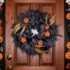 Halloween Decorations, Black Maple Leaves, Withered Branches Flower Garlands, Door Hanging Ornaments, Ghost Festival, Party Simulation Ornaments