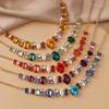 Adjustable Charm Rhinestone Necklace Light Luxury Crystal Vintage Chunky Necklace Decoration Exaggerated Necklace Vacation