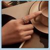 925 Sterling Silver Open Love Passing Ring Female, Simple Modern Fashion Design Amazon