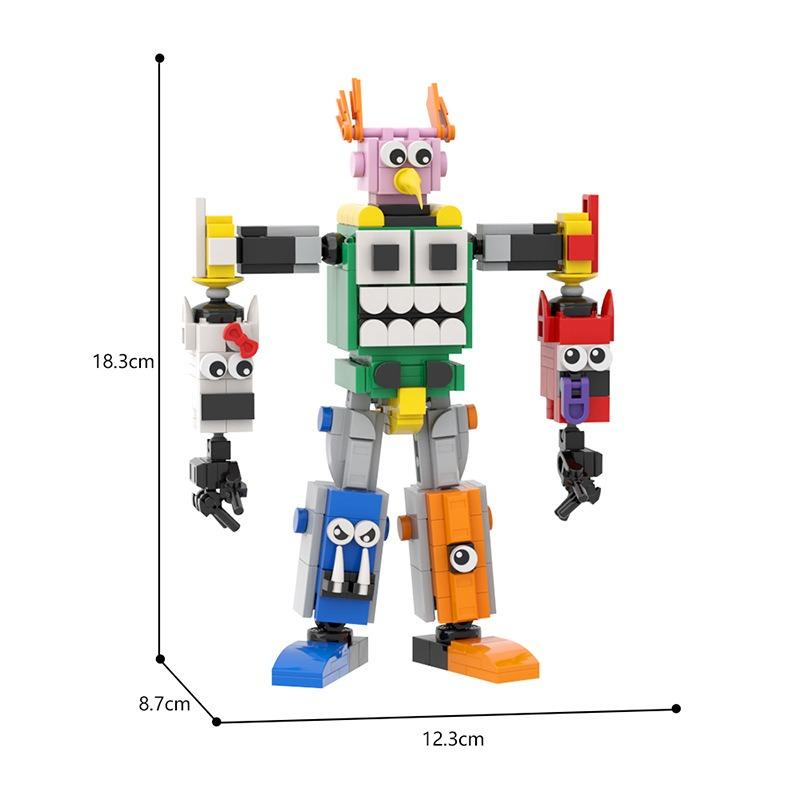 Forbidden Monster Garden Action Figure Building Blocks Kit Silent Steve Chef Pig Pig Snake Pig Building Blocks Children's Toys Adult Gifts