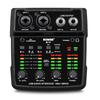 BOMGE M12 Audio Interface, 2-Channel Mixer with XLR/3.5mm Mic Input, 48V Power Supply, Sound Card for PC Recording/Studio/Live