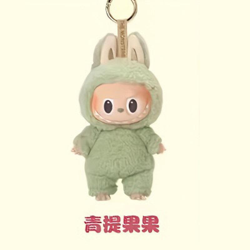 Labubu 1.0 Monster Auto Plush Hanging Ornament Cute Anime Blind Box Heartbeat Macaron Keychain Dashboard Mirror Decor Kids Birthday Christmas Gift Toy