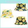Print Fisherman Lemon Hat Fruit Pattern Bucket Cap Sun Protection Breathable