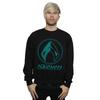 DC Comics Mens Aquaman Aqua Logo Sweatshirt