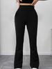 TikTok Amazon Europe and the United States cross-border autumn and winter micro-flared pants women's hip lift and thin solid color high waist yoga