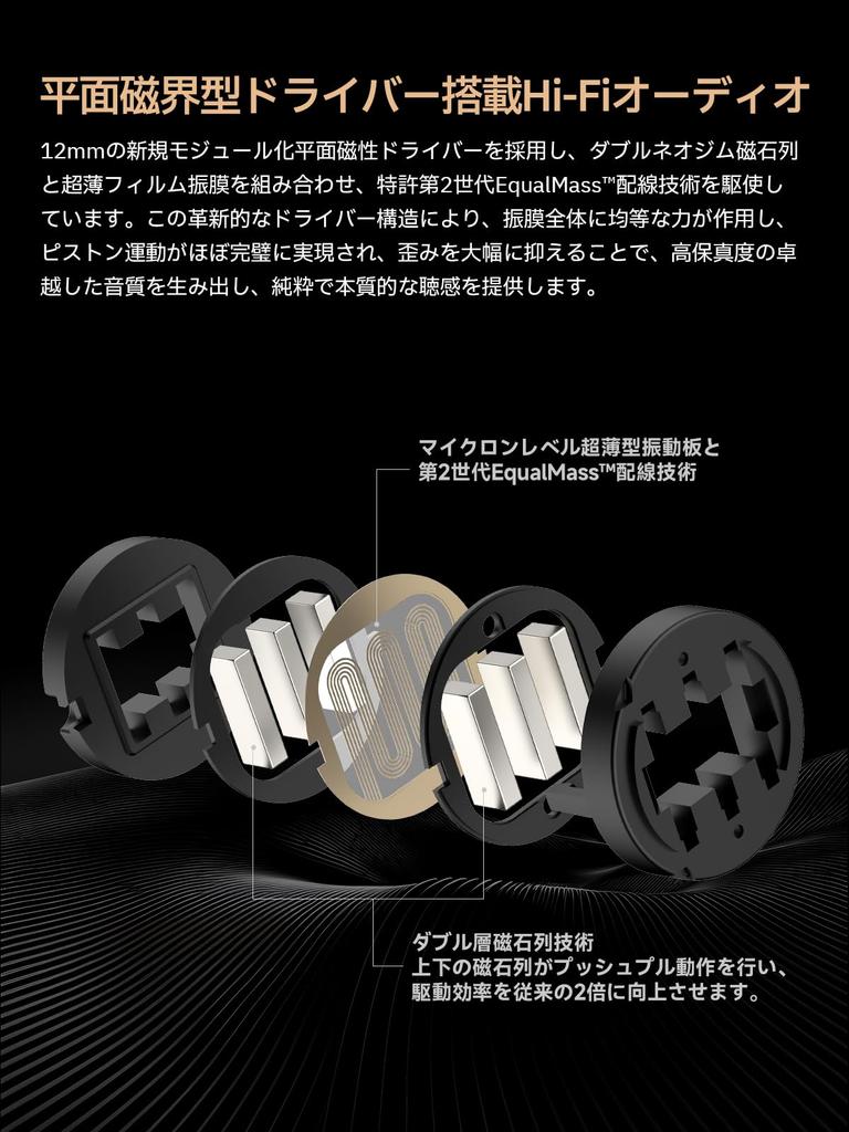 [Награда VGP2025 'Золотая награда' и 'Награда за планирование'] Беспроводные наушники-вкладыши Edifier NeoBuds Planar, Bluetooth, шумоподавление, планарный магнитный драйвер, беспроводная зарядка,