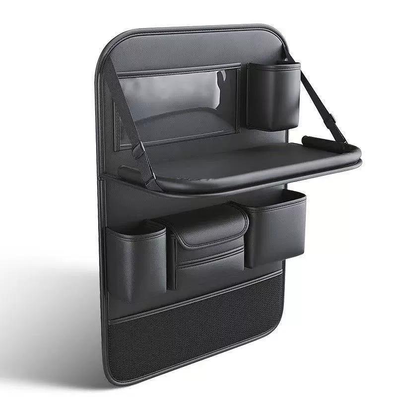 Organizador de asiento trasero de coche con mesa plegable, soporte de almacenamiento para vehículo