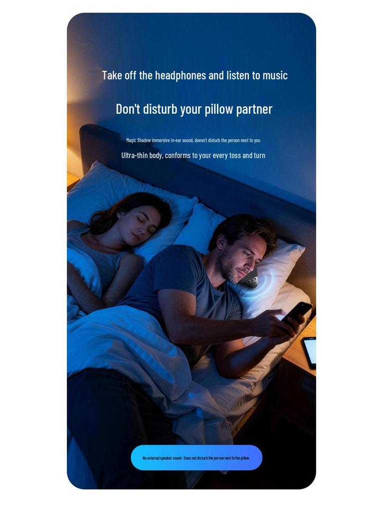 2026 Under-Pillow Bluetooth Sleep Speaker with White Noise and High-Quality Sound