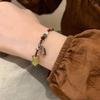 Elegant Retro-Design Fortune-Bringing Stone Beaded Bracelet for Women