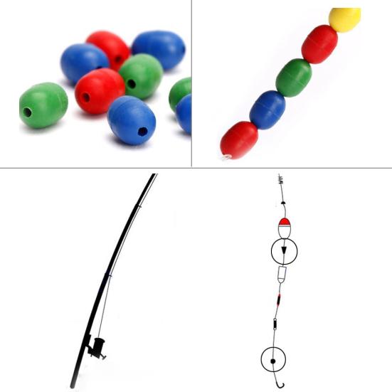 MUQZI 10 штук резиновых овальных конических рыболовных космических бобов разных цветов