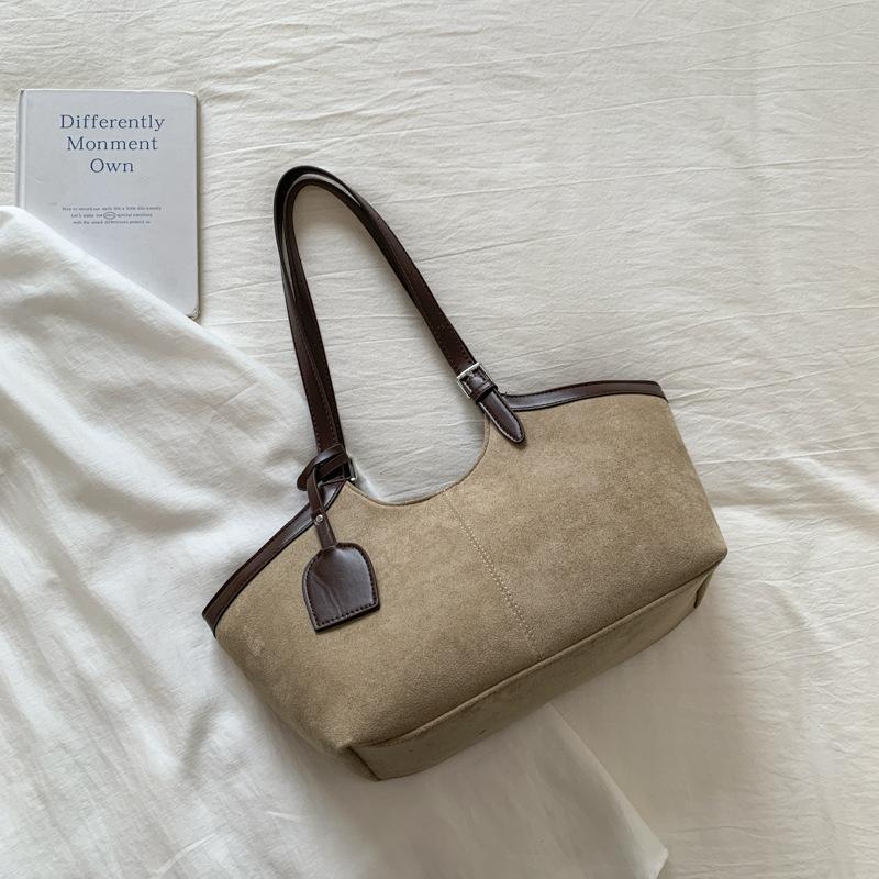 2025 Autumn New Ins Wind Tote Bag Women's Large-capacity Korean Version Niche High-value Foreign Shoulder Bag Retro