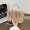 Portable Women's Plush Cloud Bag  Versatile and Cute Chain Bag
