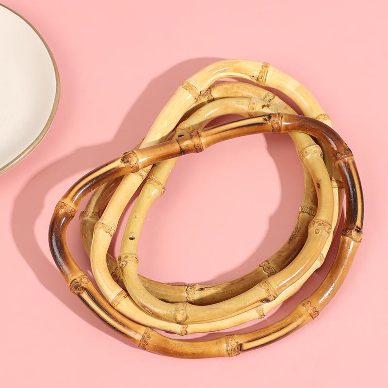Vintage Bamboo Bag Wooden Handles Replacement Diy Accessories For Women Handbags