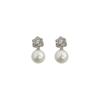Light Luxury Diamond Flower Pearl Series Set Earrings for Women Simple and Exquisite Temperament Clavicle Chain