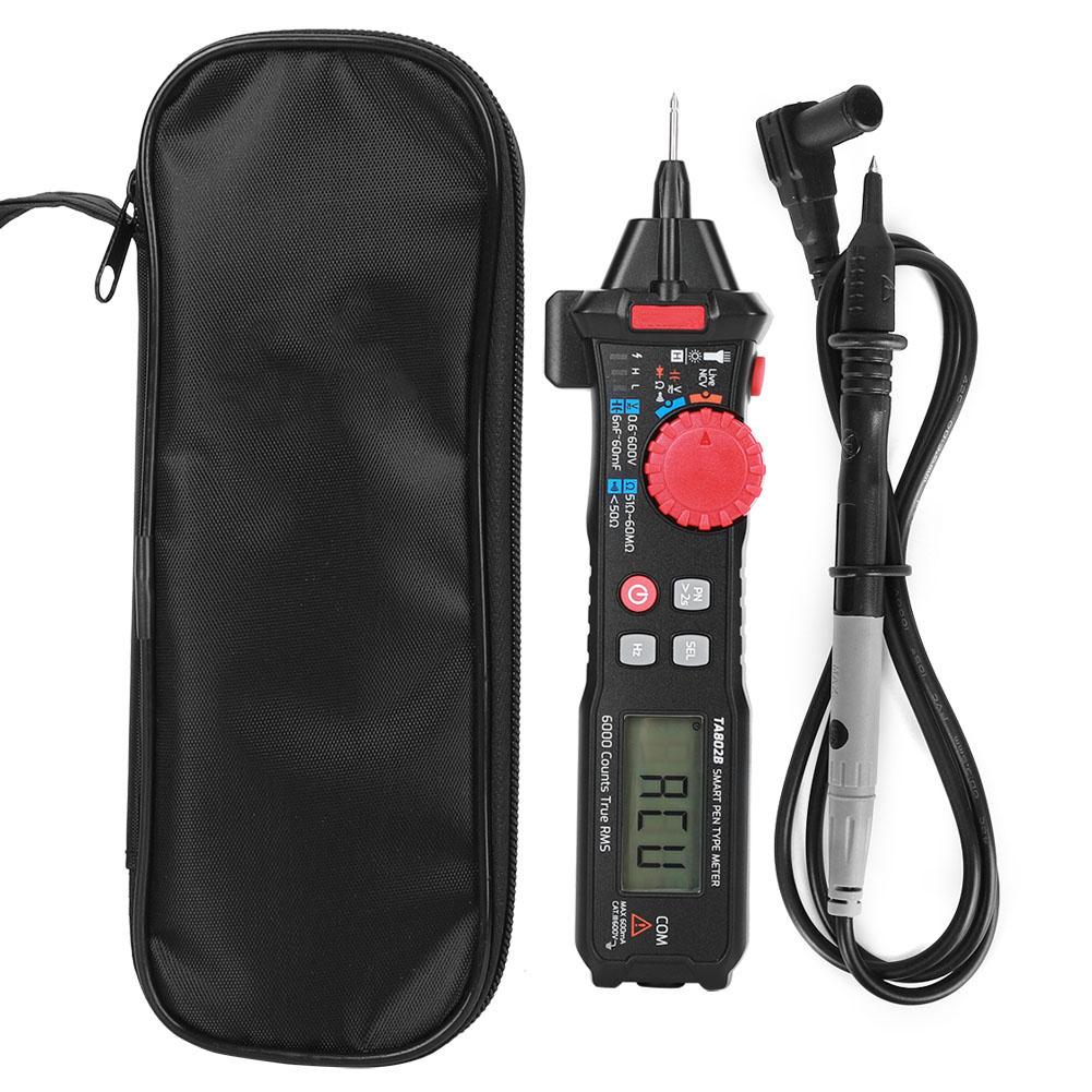 Карманный мультиметр Портативный мини умный цифровой измеритель Амперметр TA802B Автоматическое распознавание