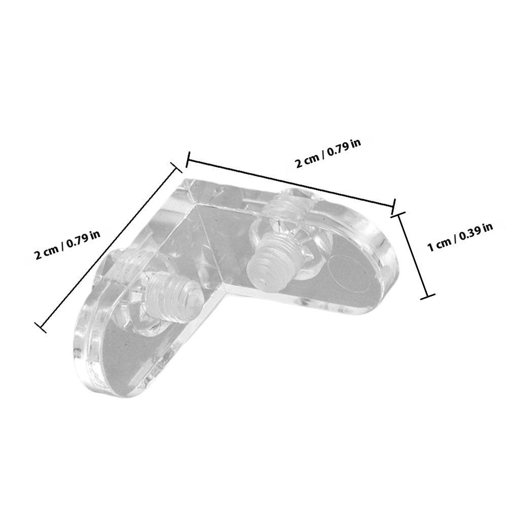 12pcs Clear Acrylic L Shape Corner Brackets For Display Boxes Reinforcement Connectors Corner Brackets Edge Clips Fasteners