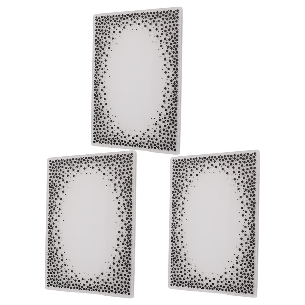 3 шт. Папки для тиснения Пластиковый материал Вогнуто-выпуклые текстурные шаблоны для Приглашений Бумага C