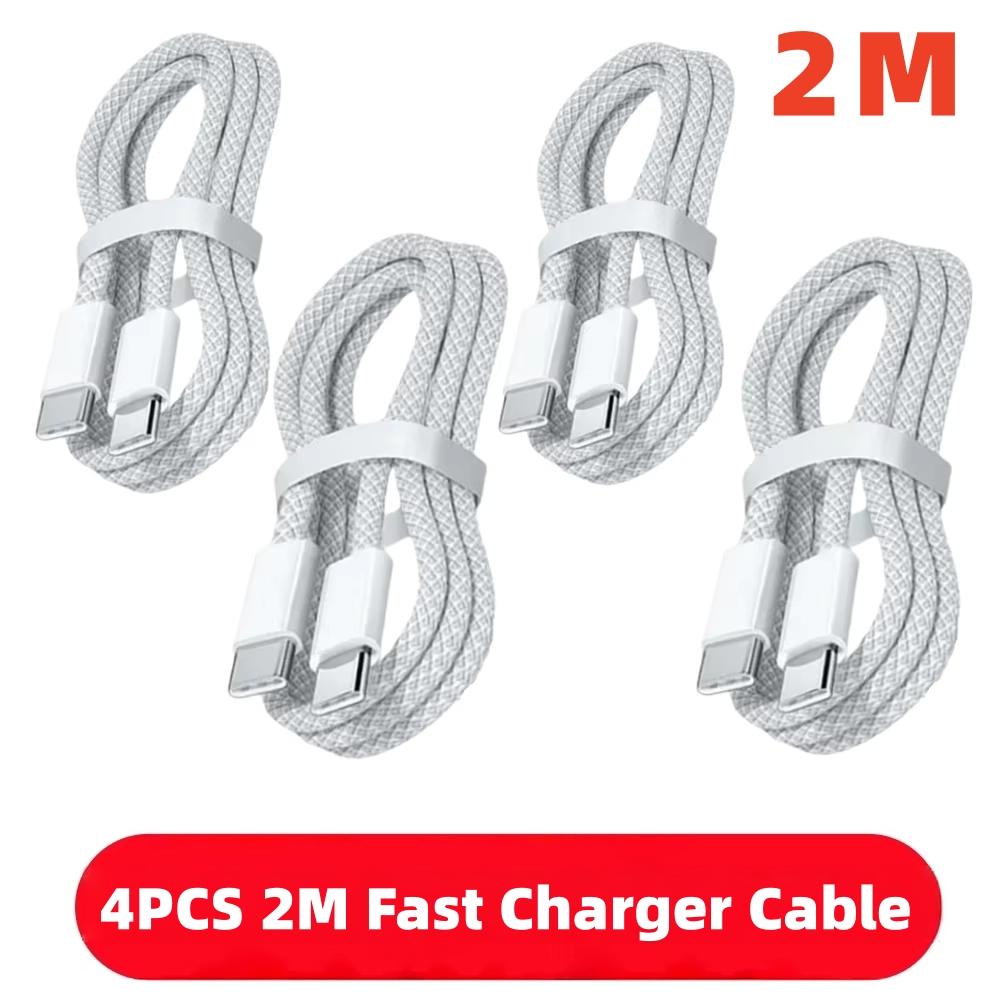 1-10PCS USB C Cable to USB C 100W Fast Charging Charger Cable Supports Fast Charging For iPhone 16 17 Samsung Xiaomi Huawei Etc