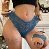 3 Pcs Woman Panties Sexy Lace Thong Underwear Lingerie Female T-back Temptation Low Waist G-string Pack