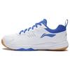 Durable Non-Slip Breathable Badminton Training Shoes Unisex Sneakers Standard-White Bright-Blue AYTS038-3