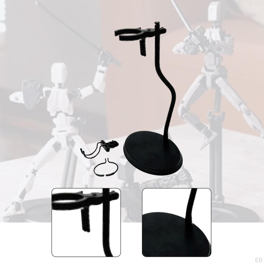 Action Figure Display Stand Base with Clips Doll Holder for 15-30cm