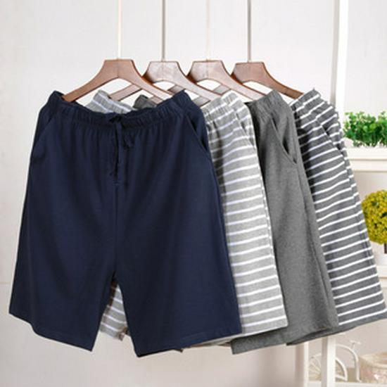 Мужские пижамные брюки большого размера из модала и ледяного шелка - Повседневные, Свободные, Длинные, Цельные