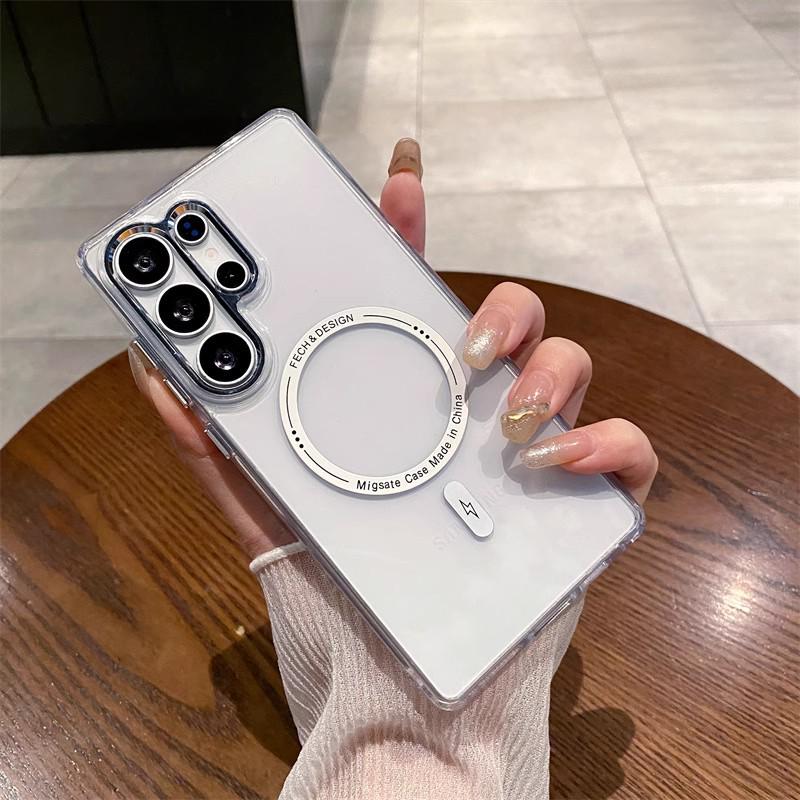 Металлический чехол для телефона Samsung S24 Ultra Flirty Eyes, защитный чехол с беспроводной зарядкой для S25 Edge