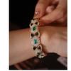French Modern Noble Emerald Drill Black Lacquer Bracelet Suitable For Women's Wedding Banquet High-end Jewelry