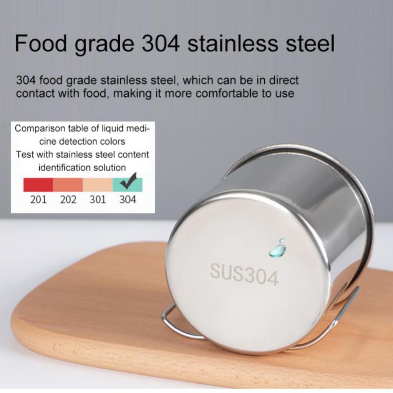 1/4pcs Stailess Steel Cup Portable Carabiner Cup Outdoor Folding Camping Cups Mug For Home Camping Hiking Outdoor Tableware