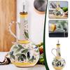 700ml Olive Oil Dispenser Embossed Ceramic Oil Vinegar Oil Dispenser Ceramic Bottle Container Bottle Storage Oil Condiment L9S8