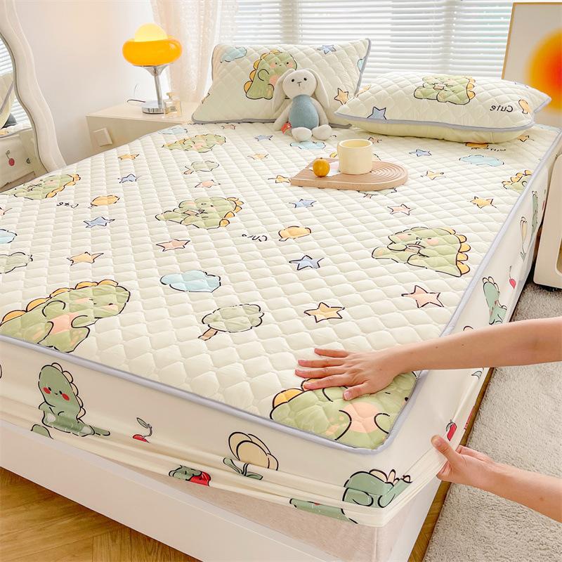 Антибактериальный комплект из трех предметов из хлопка и сэндвича. Утолщенное хлопковое покрывало, матрас с хлопковым нескользящим защитным чехлом Simmons.