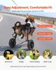 Dog Wheelchair for Back Legs, Adjustable 2 Wheels Pet Wheelchair, Lightweight Dog Cart with Shock-Absorbing Wheels, Mobility Support Wheel Chair for