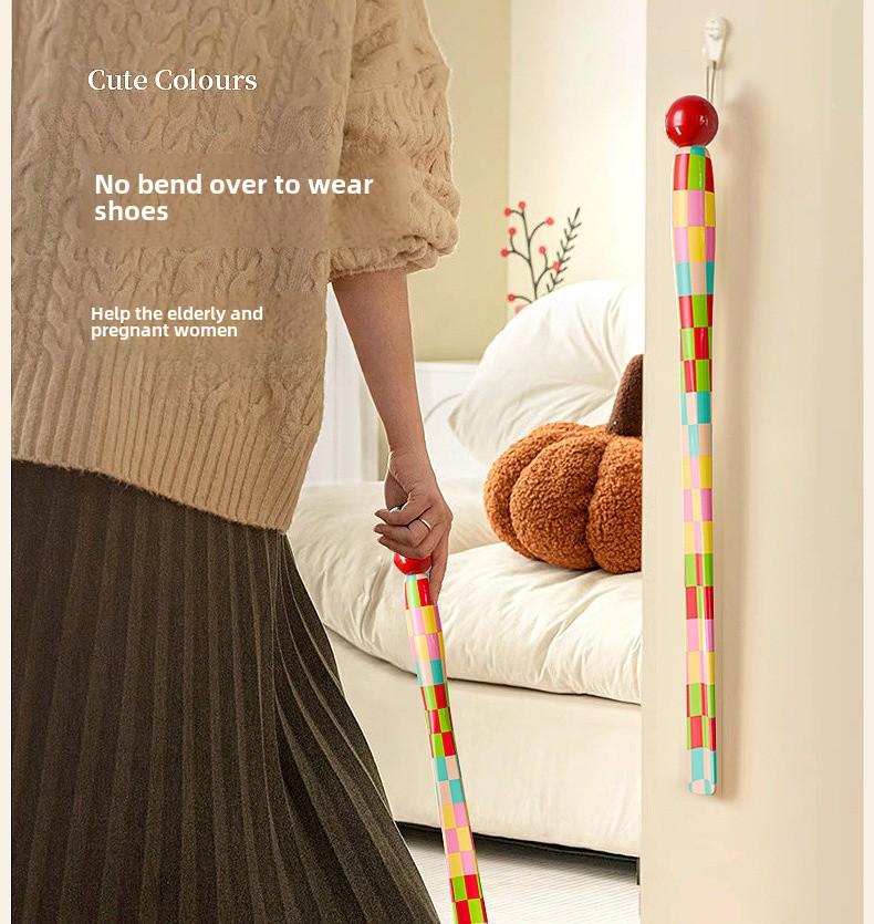 Роскошный рожок для обуви с длинной ручкой: Помогает беременным женщинам и пожилым людям надевать обувь, не наклоняясь